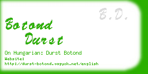 botond durst business card